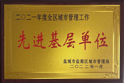 2021年度盐城市盐都区城市管理工作先进基层单位